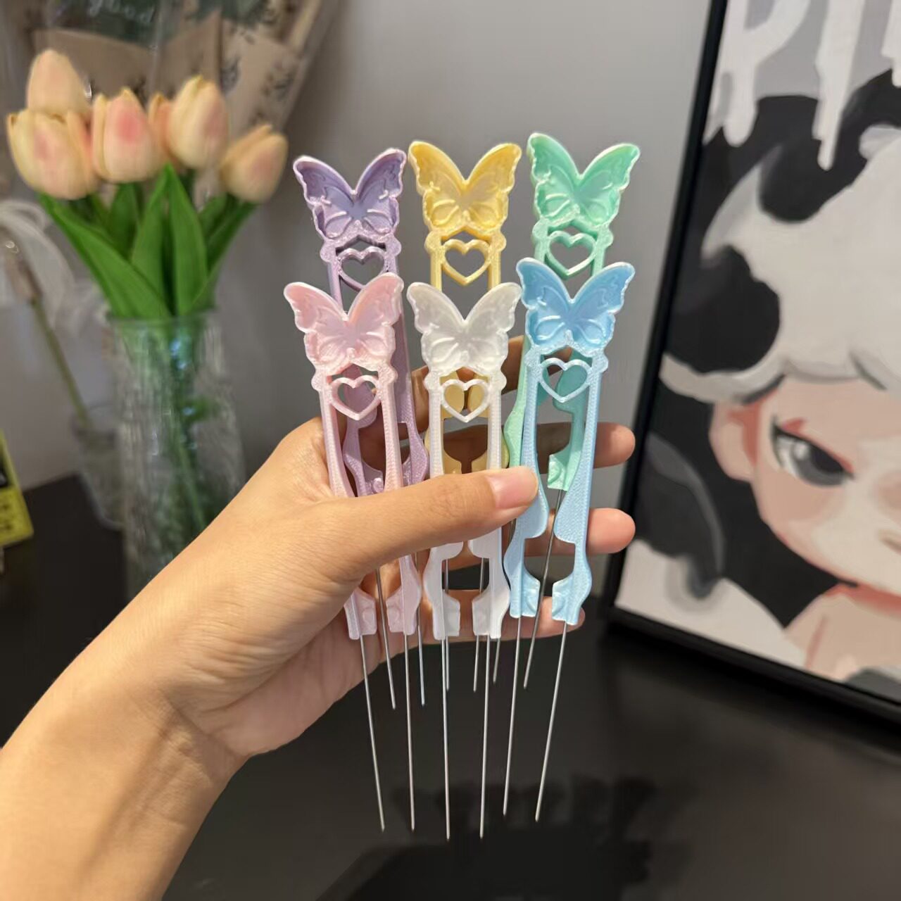 Peler Bead Long Pen Long Neddle