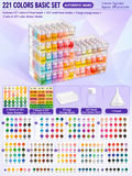 Complete 221-Color DIY Craft Kit — Includes Tools and 2.6mm Beads