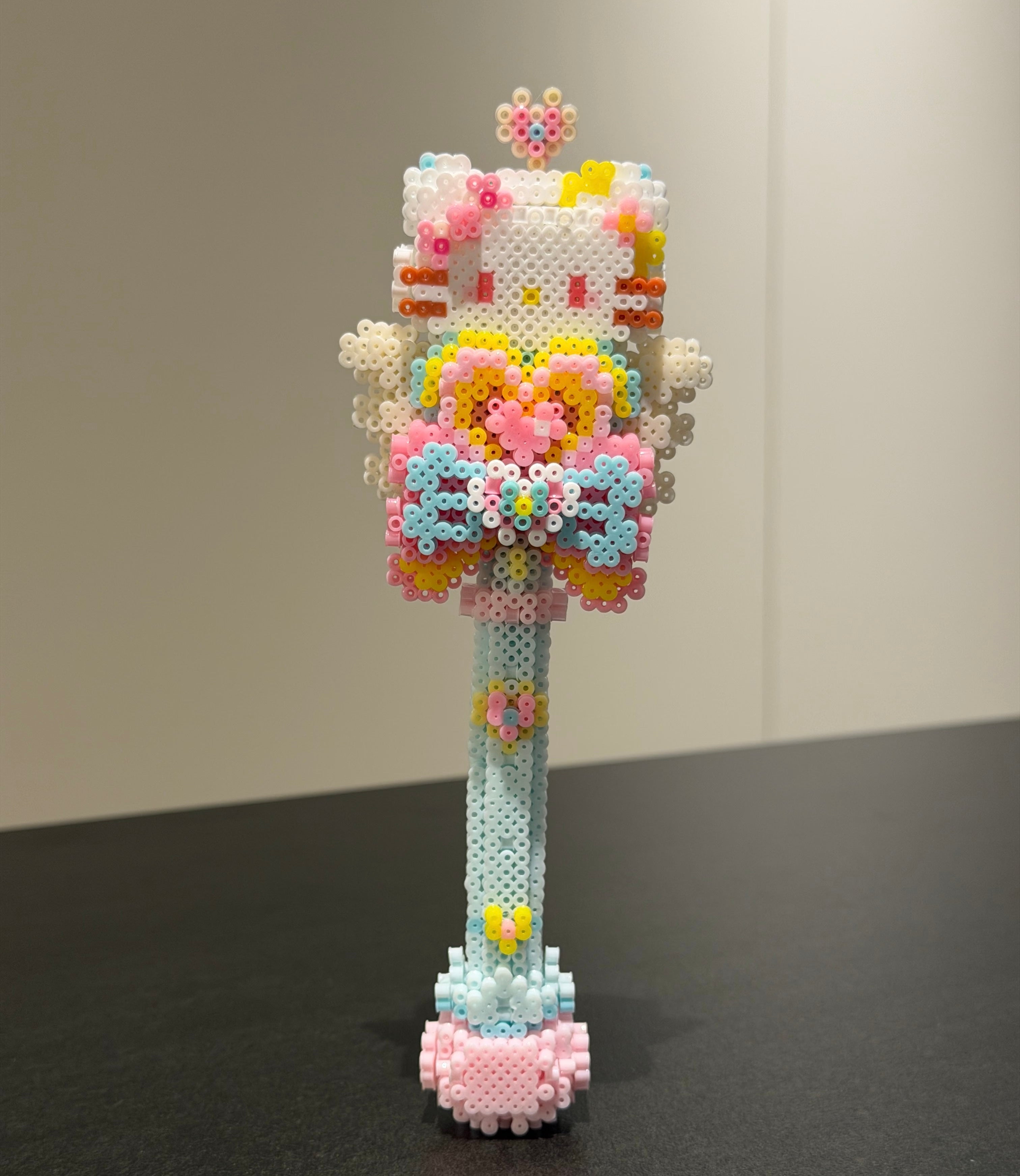 Perler Beads 3D Hello Kitty Wand