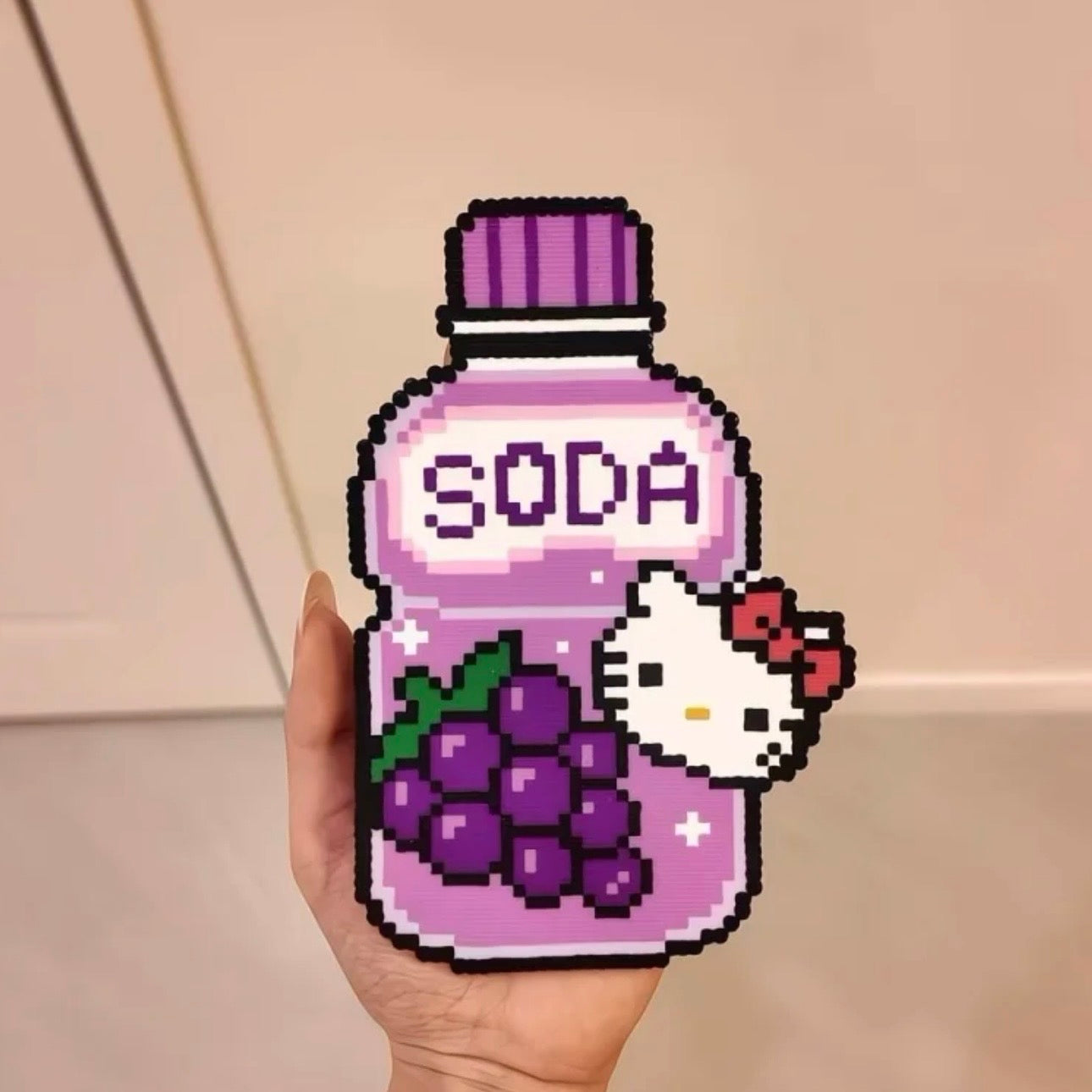 Hello Kitty Juice Perler Beads Pattern