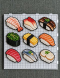 Sushi Set Perler Beads Pattern