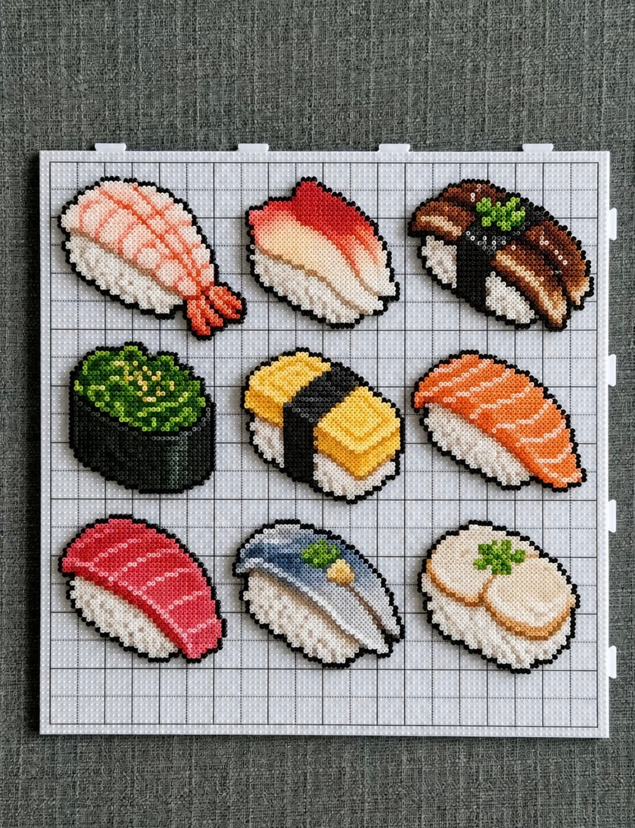 Sushi Set Perler Beads Pattern