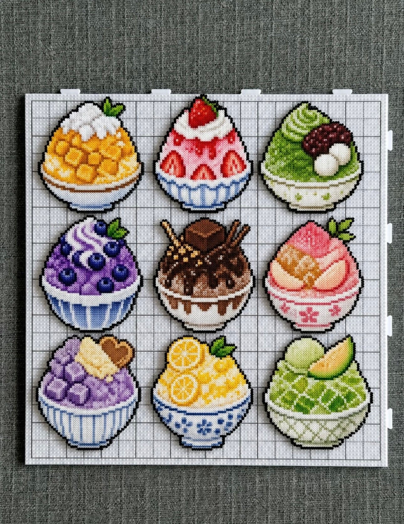 Fruit smoothies Perler Beads Pattern