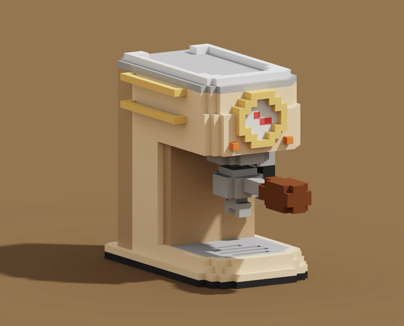 Coffee Machine Perler Beads Pattern