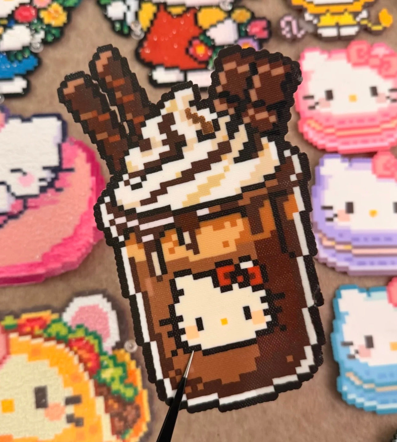 Hello Kitty Juice Perler Beads Pattern